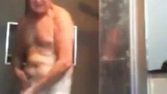 Older daddy masturbates in bathroom amateur solo