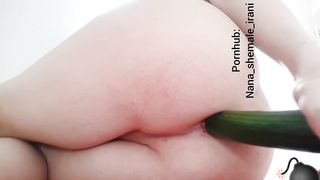 ،سکس ایرانی،کلیپ سکس دختر ایرانی.خیار رو میکنه تو کونشه،beauty female put cucumber in bootie