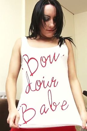 Darkhaired Young Nympho Chloe Lovette Is Fond of Playing with Big Black Cock
