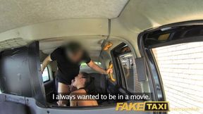 Amateur Creampie for hot Hungarian brunette in London taxi