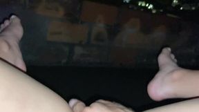 Hot Latina gets fucked on terrace, neighbors watch