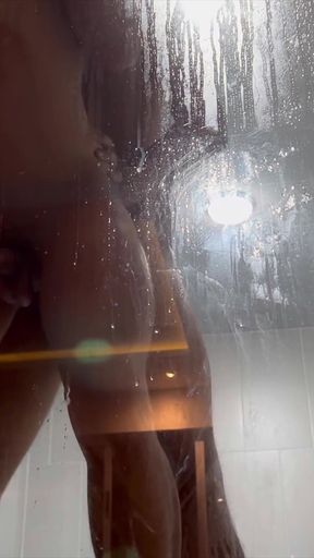 I fuck him in the bathrooms of the residential unit without getting caught