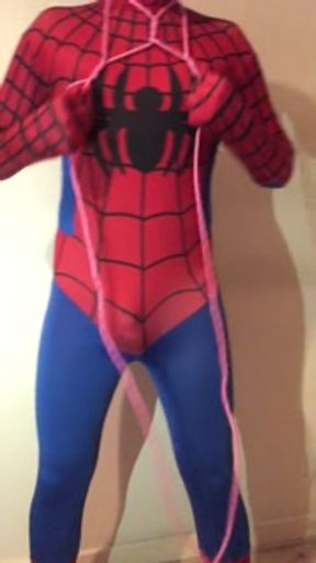 COCK and BALL ROPE BONDAGE TORTURE ** HORNY SPIDER-MAN **