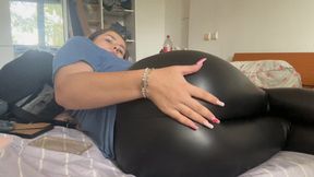 Farting in leather and jeans