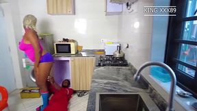 Plumber seduced by house wife in the kitchen for a wonderful sex while the husband is away