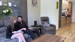 Caught in the Act: My Boyfriend's Secret Encounter with His Tempting Coworker - Mi Joins for a Steamy Surprise!