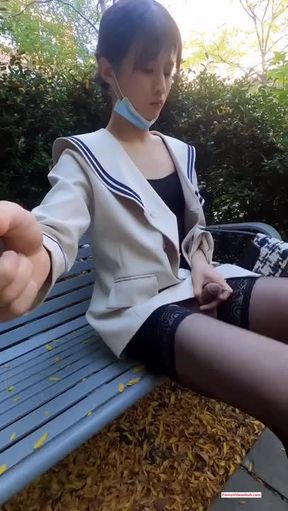 Asian public bench cum