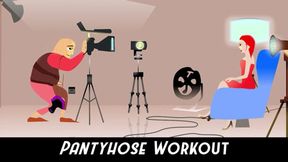 Evangelines Pantyhose Workout in Red