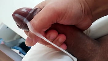 Cumming, jacking off my uncircumcised cock, closeup. October 12, 2024.