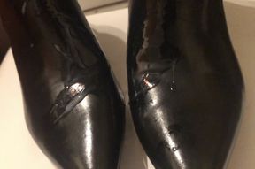Cum on Leather Boots