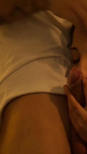 Cute teenage babe is having a great time in the kitchen