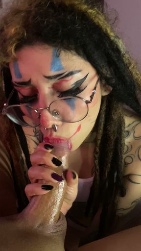 Goth girl blowjob