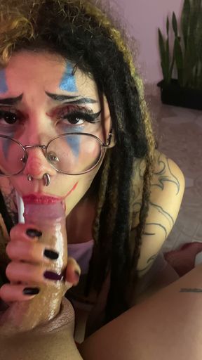 Goth girl blowjob