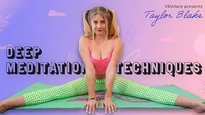 Taylor Blake : Deep Meditation Techniques; Teen Blonde in Yoga Pants Solo VR Porn