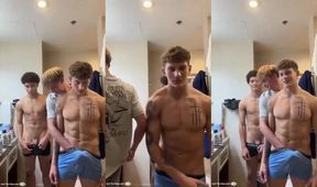 Fit tiktokers jerk eachother off under their underwear - with teagenvip