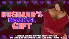 Husband's Magical Gift: Lingerie Grants Brooke's Deepest Desire - Instant Quad Pregnancy & Massive Breast Growth