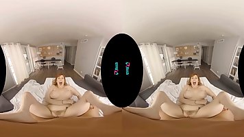 Busty redhead, Lauren Philips is getting nailed in VR and enjoying every single second of it