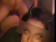 Diablita da las nalgas a su amigo vergon hasta sacarle leche