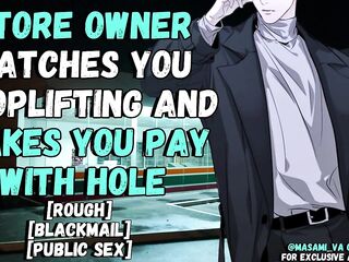 Store Owner Makes U Pay… With Your Aperture - Hunk Groaning Audio