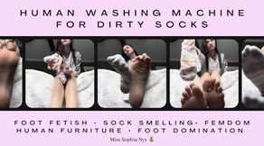 Human washing machine for dirty socks