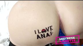 HUGE STRAPON PEGGING.  AMATEUR PEGGING BOYFRIEND. FUCKED IN CHASTITY