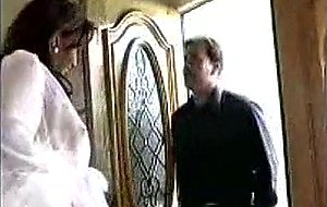 Tgirl in lingerie intense banged on stairs
