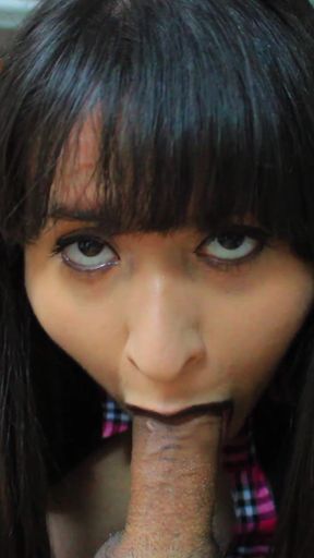 Goth girl Sucks Professor off