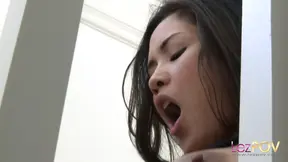 Asian Lesbians Wake Up on Staircase After Hardcore Party