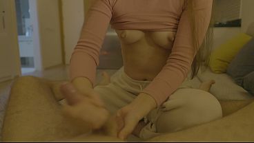 Hotel with cute personal care and happy ending (video with face)