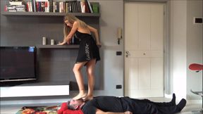 GABRIELLA - Beyond all cruelty limits - EXTREME facetrampling and throatstanding, foot domination, face kicking (**** CLIP!)