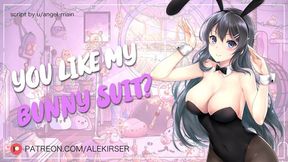 Your crush in a bunny suit demands rough sex and ASMR screams