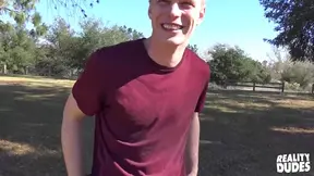 Young gay boy lets a naughty neighbor fuck his ass in POV