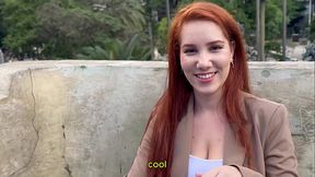 Fucking the ass of the rich redhead (Natasha Fiore) from Minas Gerais