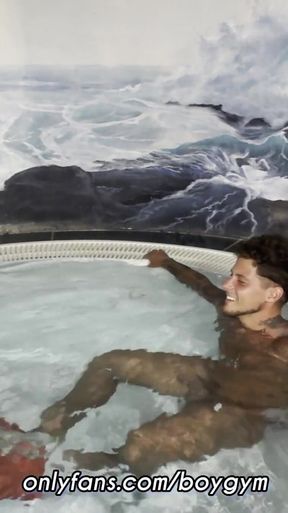 Cumshot in a Jacuzzi Hotel
