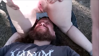 CUTE GIRL PISSING ON BOYFRIEND MOUTH IN THE FOREST