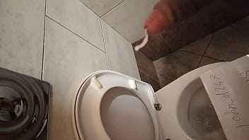 Masturbating in public toilet 3