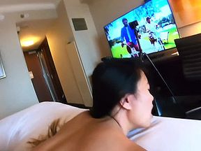 Hannah Love Hot & Petite Asian Fucks Huge White Cock!!