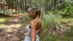 Slut Sucks Dick In The Forest And Takes All The Cum In The Car - Garganta Profunda