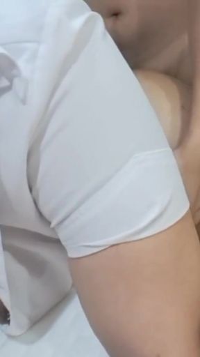A chubby girl is horny and gets fucked. She moans in pleasure.   Clip 3