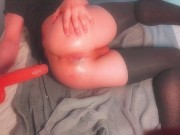 TRANS SISSY FEMBOY TRAP Faith rides your big cock and shows her cute pink asshole leaking your cum