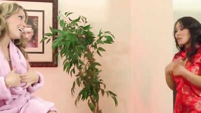 Lesbian massage, lesbian pussy licking and fingering,