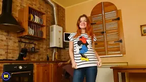 Older Asian Woman Seduces Younger Girl During Casual Afternoon In The Damn Kitchen Together