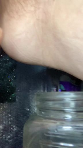 Captivating moment from &quot;Hot n horny hippy housewife brings you a new kink by using a catheter to piss in a glass&quot;