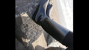 Rubber riding boots