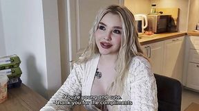 Horny Neighbor Bitch Begs for Dick, Gets Pussy Eaten and Filled with Cum