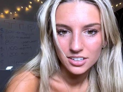 blonde teen pregnant girl has her pussy masturbated