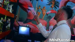 Dani Robles groans in pleasure while mega hung Franky Fox breeds him