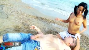 french babe joyce exess ass fucked on a public beach