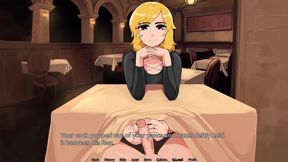 Hazelnut Latte: POV Risky Footjob by Blonde Trans in the Restaurant - Episode 3
