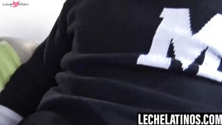 LecheLatinos.com - Adorable latin Jesus strokes Gus' huge dick for a hot load
